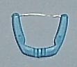 Flosspick head for a reusable floss pick handle.